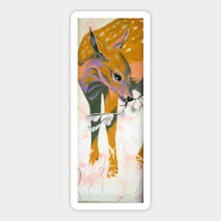 faun, baby deer Sticker